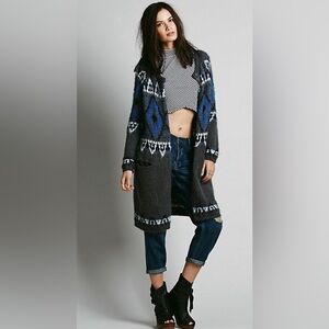 Free People Frosted Fair Isle Duster